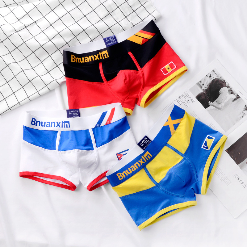 Trendy Men's Underwear Men's Summer Boxers Personalized Youth Cotton Boxers Breathable Shorts Head Thin Shorts