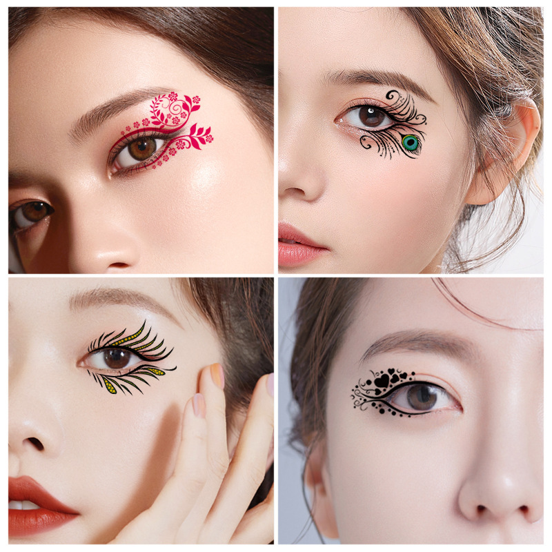 Eyelash tattoo stickers waterproof and sweat-proof disposable good cleaning TikTok same style stickers lower eyelash makeup simulation stickers