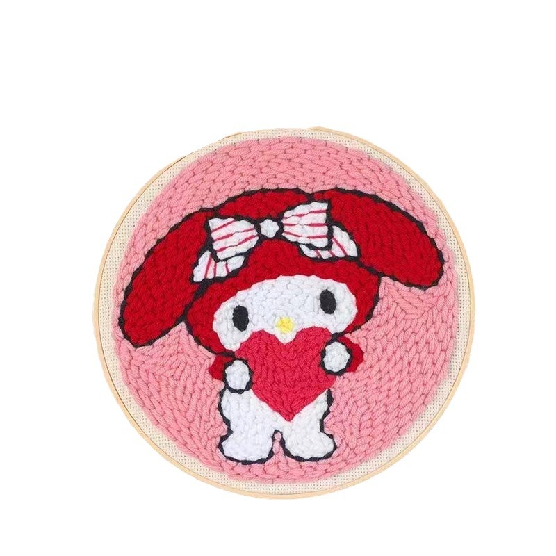 Russian poke embroidery diy handmade embroidery material package needle children beginner poke decorative painting Wool painting