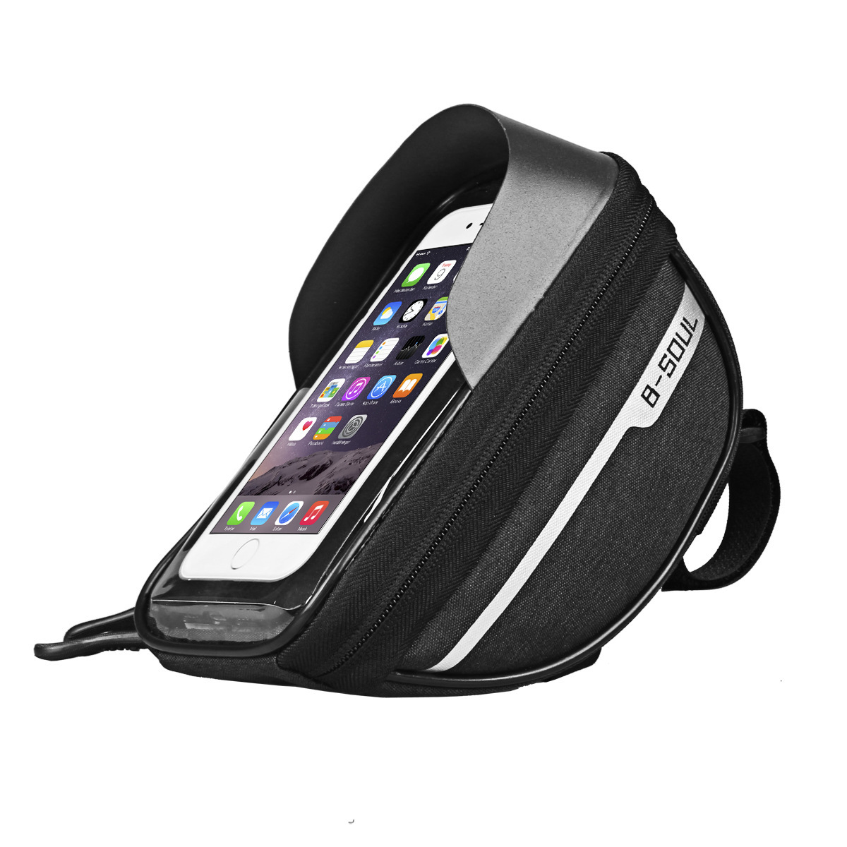 B- SOUL bicycle bag bicycle handlebar bag front beam brim bag riding water-repellent bag touch screen mobile phone bag_voghion.com