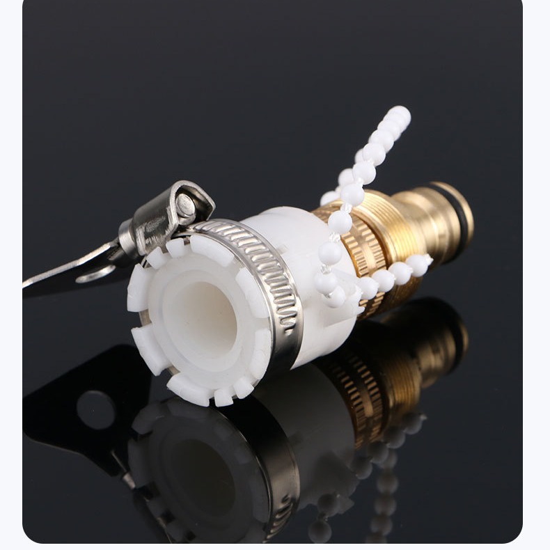Factory supply alloy copper-plated multifunctional faucet connector pacifier connector 3-piece set 4-point conversion basin connector