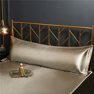 Silk Double Long Pillowcase Double-sided Mulberry Silk Silk Beauty Pillowcase 1.2m 1.5 m Couple Ice Silk Pillowcase