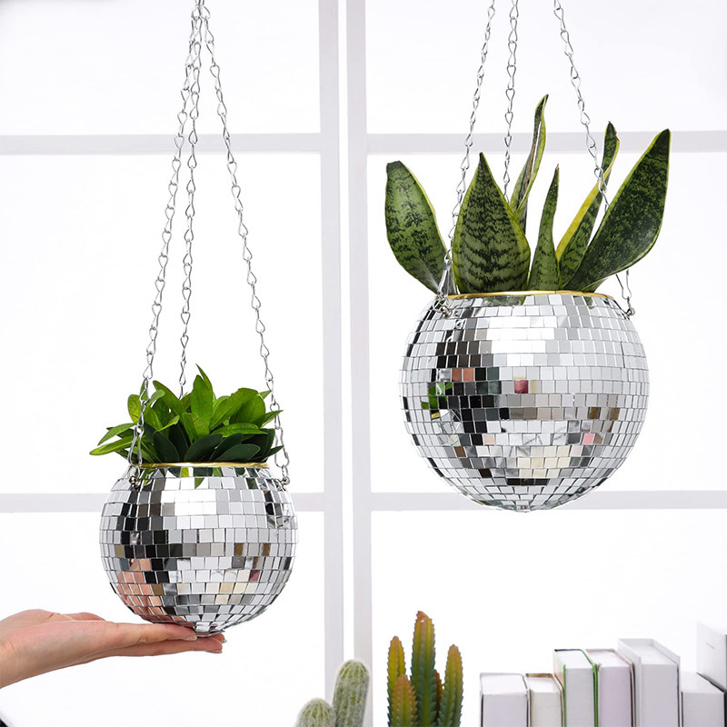 ディスコボール植木鉢ディスコボールプランター創造的植木鉢吊りかご植物栽培鉢工場直販|undefined