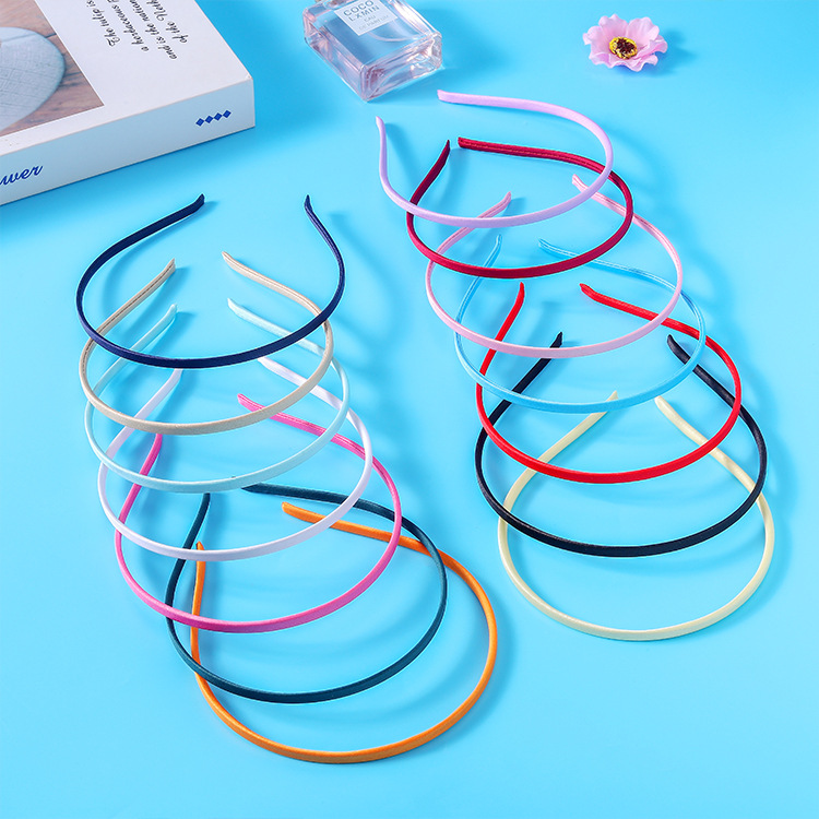 Factory direct cloth 5mm hairband cross-border hot selling metal cloth 0.5cmdiy hair accessories material wholesale