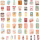 50 beautiful zero graffiti stickers car mobile phone water cup computer decoration stickers waterproof creative stationery labels