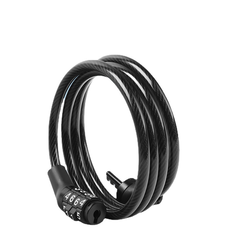 Cross-border bicycle lock mountain bike four-digit password lock electric car cable lock bicycle anti-theft riding equipment
