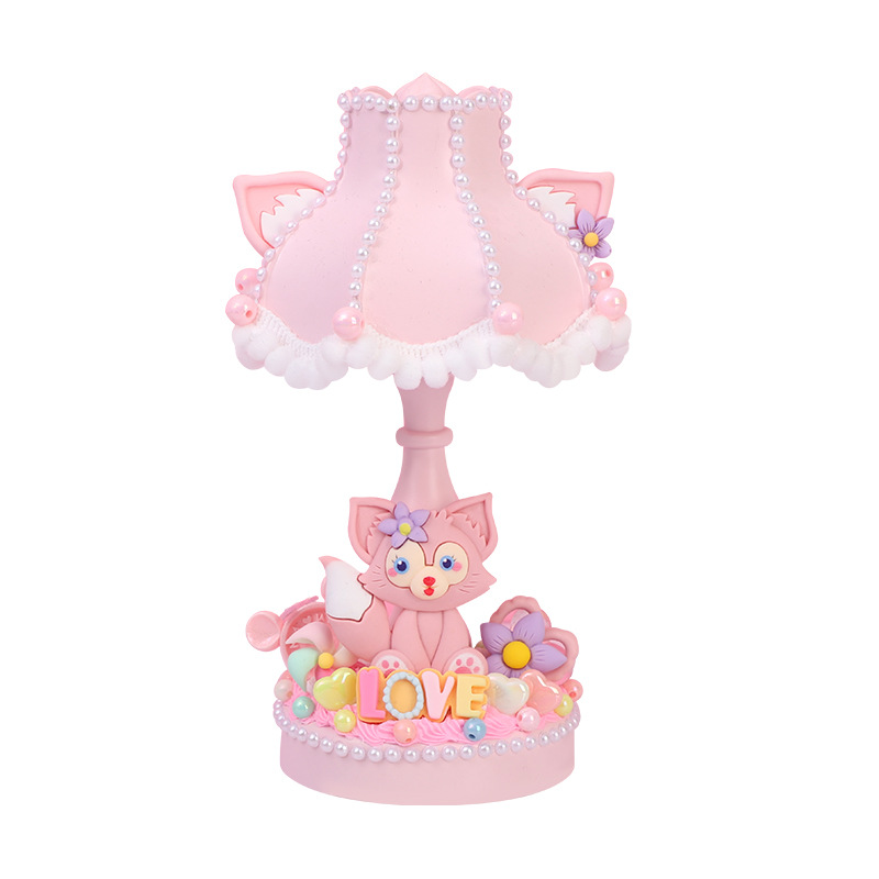 DIY cream glue small table lamp retro nightlight creative handmade cartoon jewelry decorations girl toys