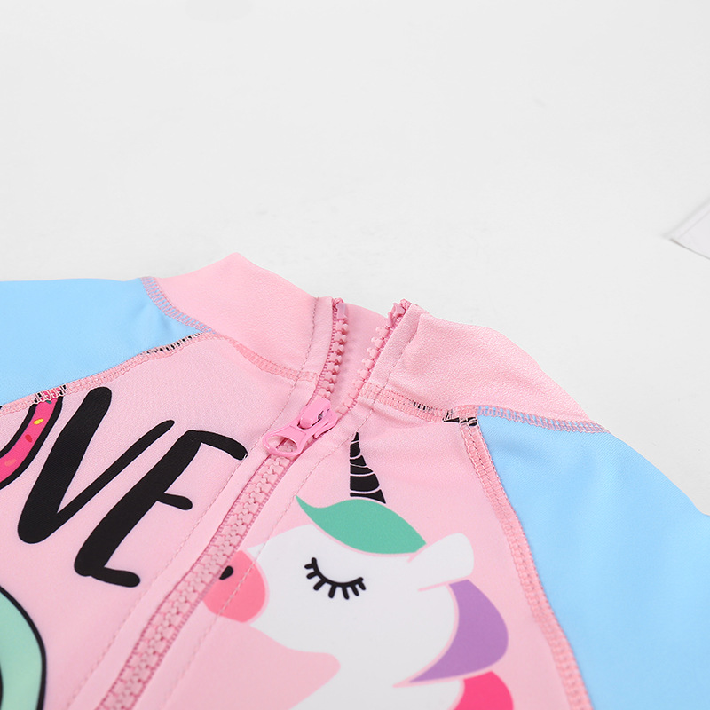 Cute Cartoon Girls' Surf Clothes Ins Girls Swimming Trunks for Small, Medium and Large Kids Baby Quick-drying Sunscreen Children's Swimwear