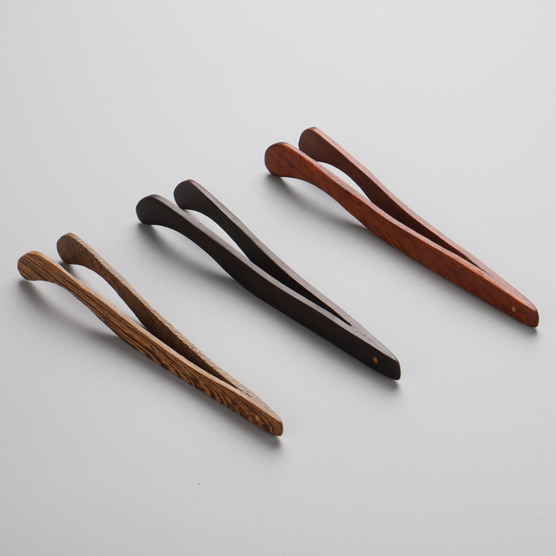 Ebony Wooden Tea Clip Tweezers Kung Fu Tea Set Tea Ceremony Accessories Clip Tea Cup High-end Wash Cup Anti-slip Tea Tea Wash