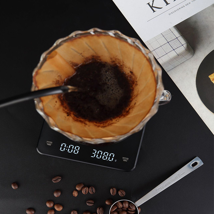 Rechargeable coffee Scale 3kg electronic scale kitchen scale precision 0.1g fast charging time coffee scale home intelligence