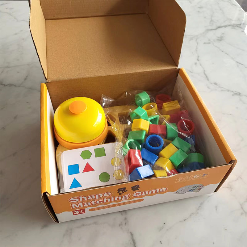 Cartoon Children's Double Battle Geometric Matching Montessori Game Desktop Parent-Child Thinking Training Educational Toy