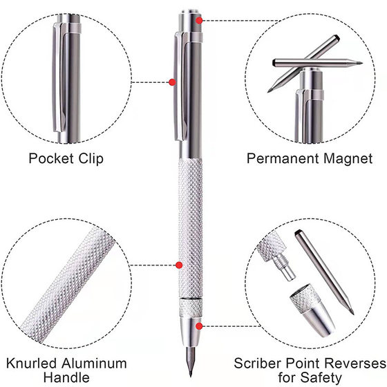 Manufacturers supply strong magnetic scribing pen diamond lettering pen tungsten steel marker pen scribing needle can be changed pointed in stock