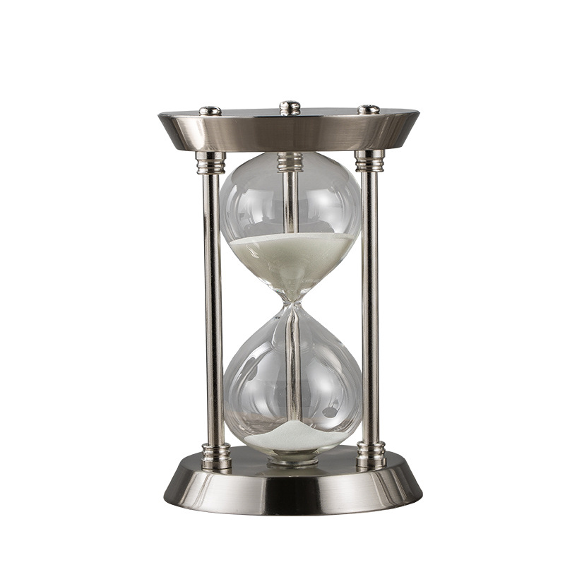 Bronze three-column sandstone 3/15/30/60 minutes learning timer craft ornaments birthday gifts business gifts