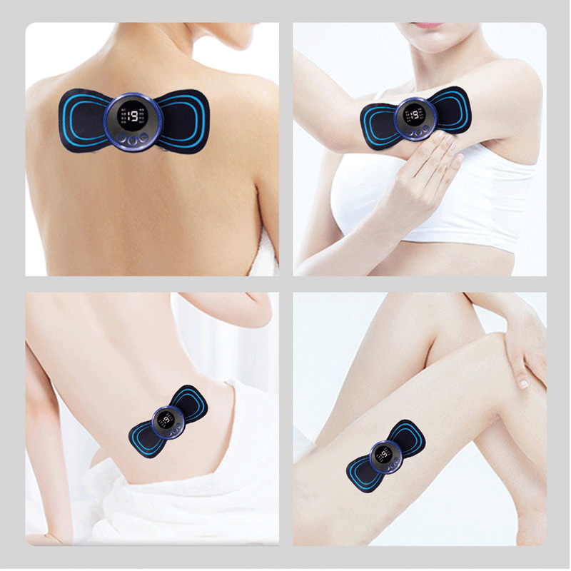 EMS smart mini massage stickers portable electric neck massager shoulder and neck pulse physiotherapy instrument cervical spine massage stickers