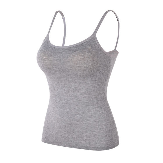 Cross-border plus size Underwear Yoga Exercise T Belt Chest Pad No Steel Ring Cup One-piece Outer Wear Base Camisole Vest for Women