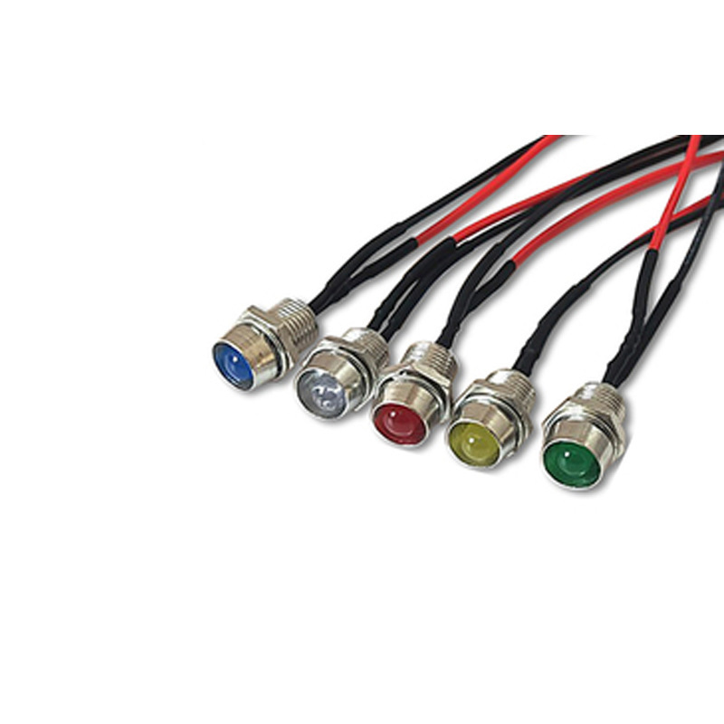穴あき8mm小型電源信号灯表示灯5mm電球ledダイオード発光灯110ボルト220v|undefined
