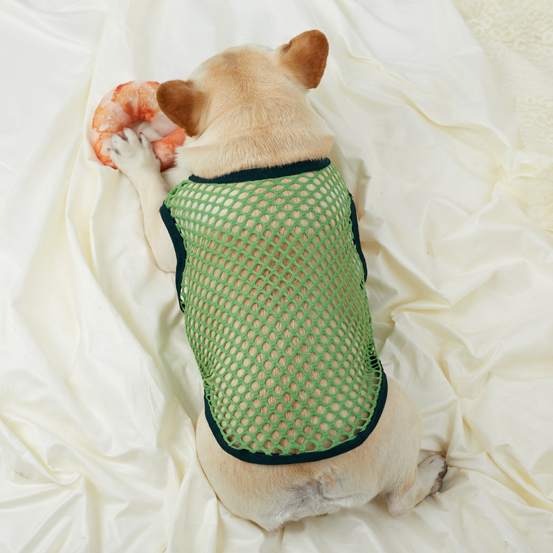 Fadou clothes summer thin hollow mesh dog vest cool breathable fat dog Corgi pet clothing wholesale