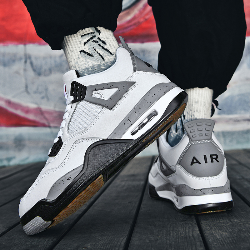 aj4 men's shoes Putian genuine goods joint name air cushion basketball shoes white cement North Carolina blue women's sneakers sneaker couple