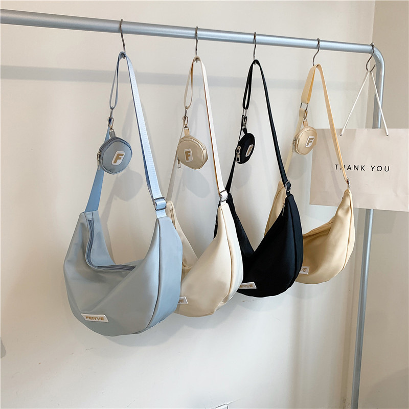 Nylon dumpling bag Japanese style all-match messenger bag casual large capacity canvas bag summer class shoulder commuter bag