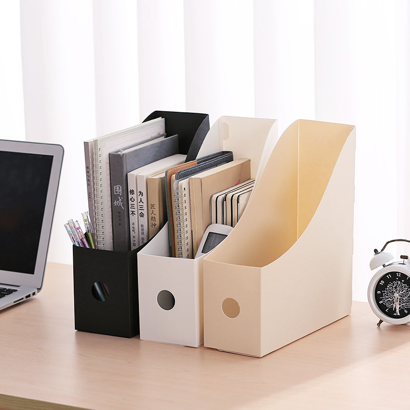 Desktop File Rack Office Supplies Simple Foldable Organize Book File File Data Classification Storage Box