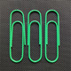 10cm paper clip green
