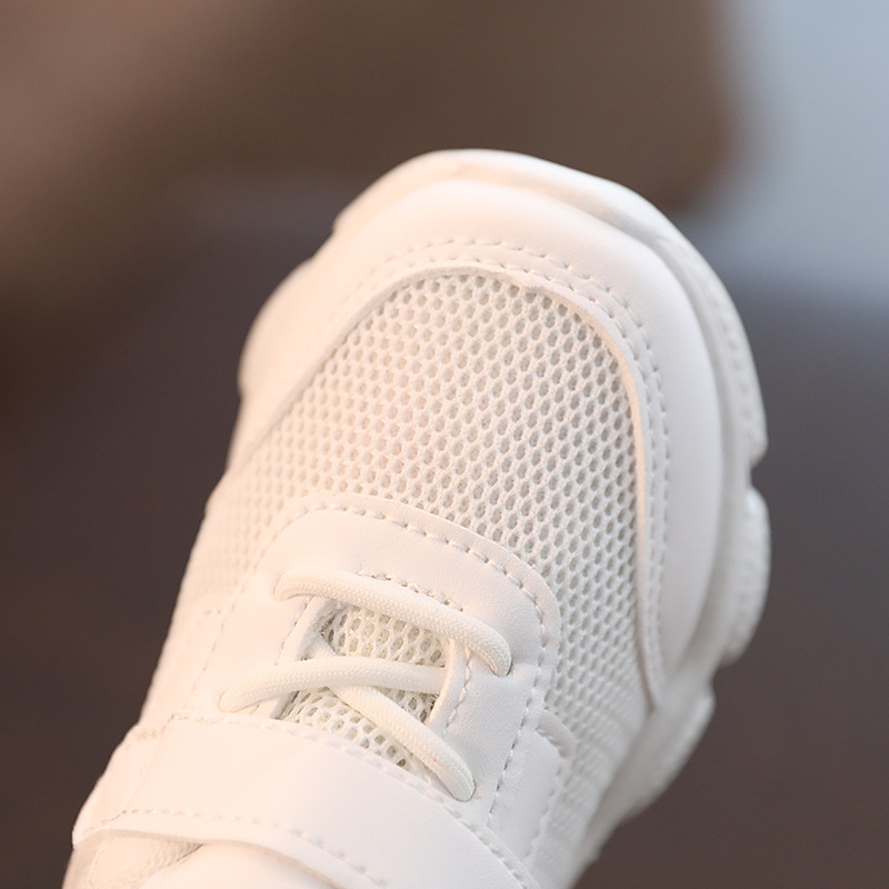 2023 white shoes spring and autumn children's shoes boys sneaker mesh girls breathable casual shoes medium and small children's board shoes