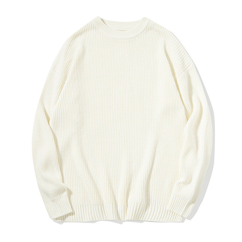 Autumn and Winter Thick Loose Youth Spot Youth Cotton Crewneck Men's Loose Casual Knitted Sweater Men's Sweater