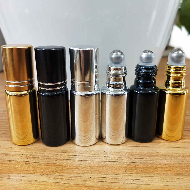 510ML Electroplated Walking Bead Bottle Essential Oil Glass Sub-Bottle Eye Essence Coated Bead Bottle Travel Sample Bottle