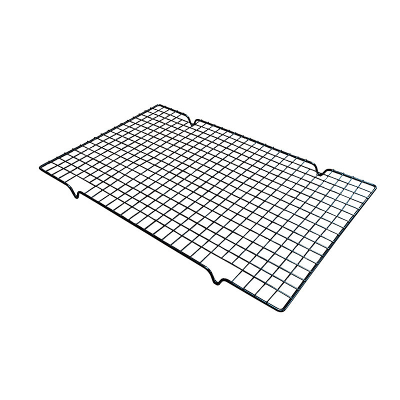 黒長方形ノンスティックケーキ冷却ラックパン冷気乾燥ネットグリッド耐久性のあるベーキングツール家庭用キッチン|undefined
