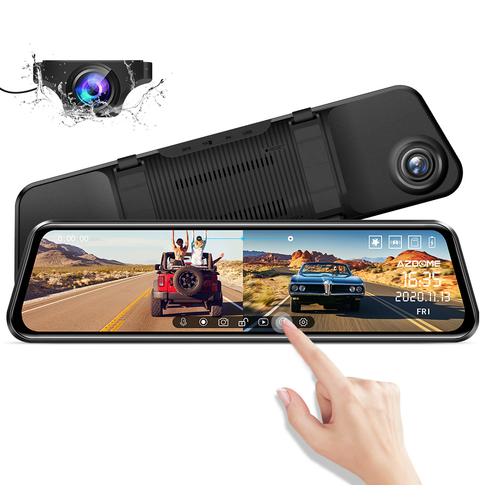 Cross-border AZDOME rearview mirror driving recorder PG17 HD wide-angle WIFI night vision GPS driving track