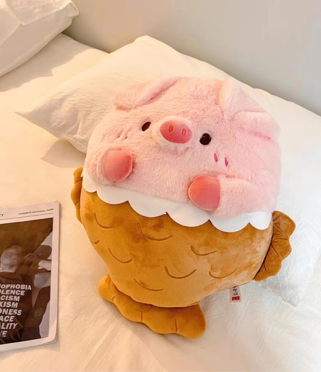 Snapper pig doll sleeping Doll Girl super soft pillow doll sleeping bed plush toy birthday gift