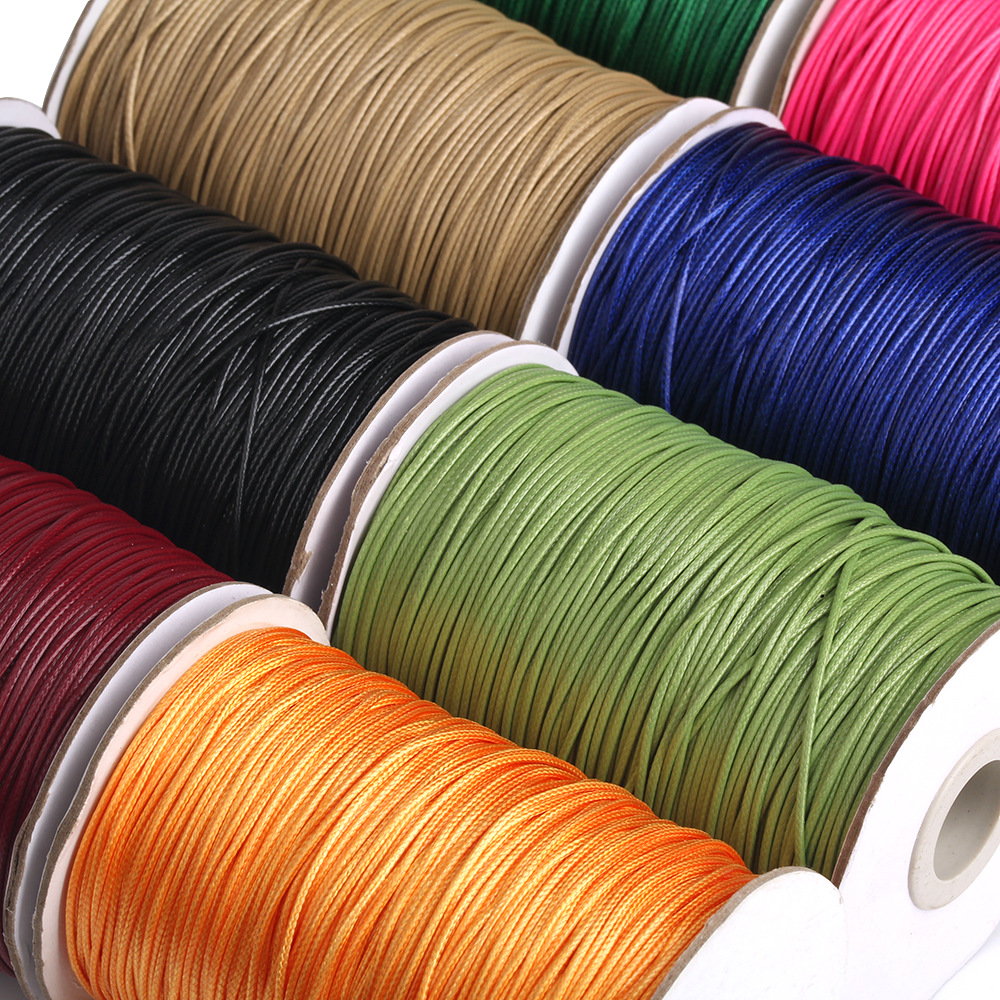 Manufacturer 1mm-1mm red South Korea wax rope diy handmade woven wax thread bracelet rope pendant rope