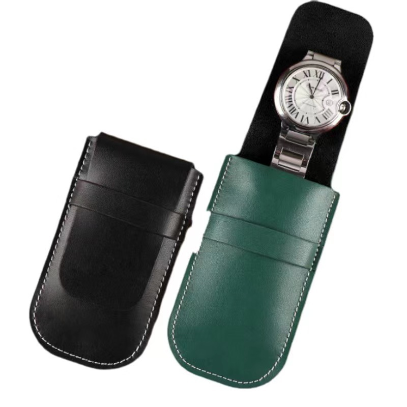 In stock PU leather watch storage bag flip watch line watch storage bag wrist watch bag gift watch bag