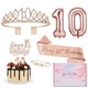 10 size rose gold crown strap gift box pin cake decoration