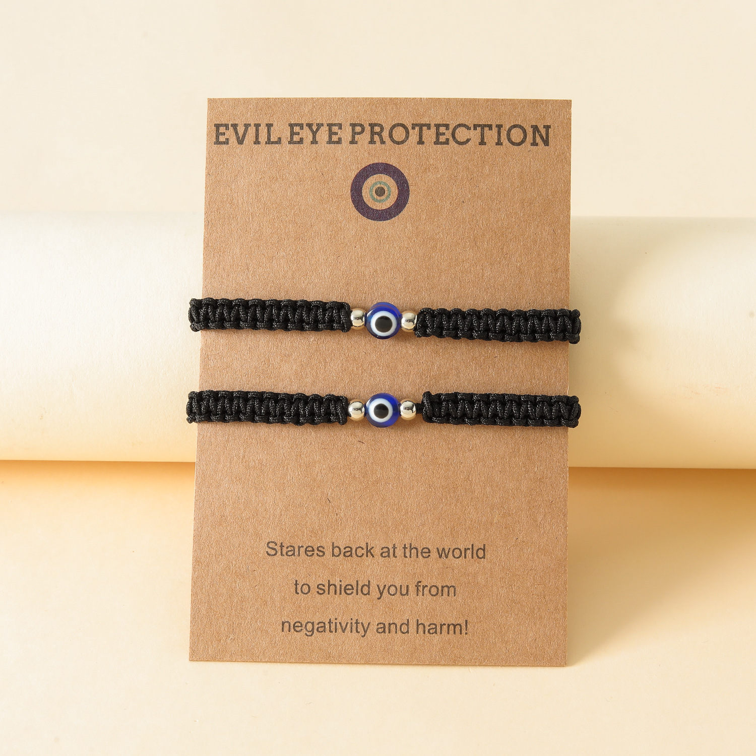 Cross-border jewelry Amazon for Europe and the United States personality Turkey blue devil eye flat knot woven bracelet red hand rope
