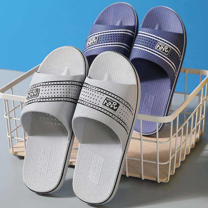 Large size men's slippers summer 46 home indoor non-slip soft bottom bathroom Bath 47 48 large size slippers