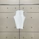 2023 Winter round collar sleeveless pleated OK gesture decoration slimming versatile American vest