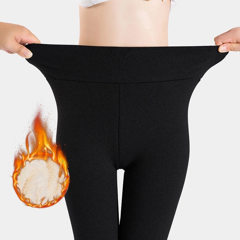 Pinduoduo Cross-border Thickened Lamb Fleece Leggings Women's Outer Wear Fleece-lined Thickened Leggings Women's High Waist Stretch Cotton Pants