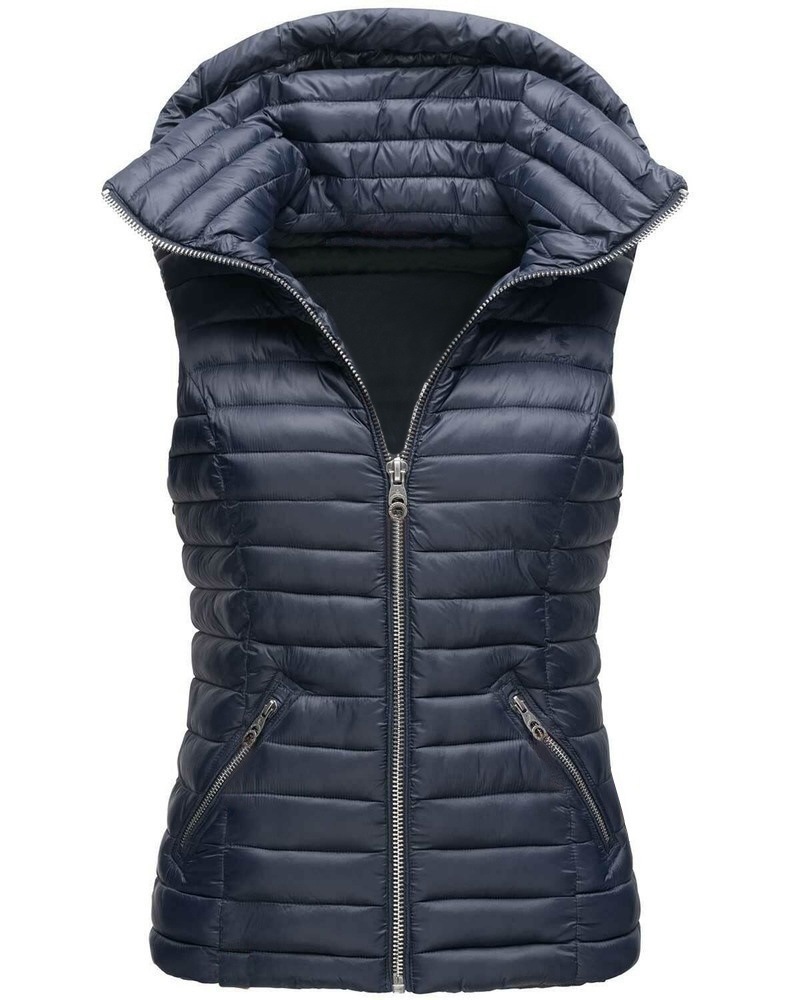 Spring and Autumn Winter Women's Fashion Vest Coat Cotton Vest Women's Sleeveless Cotton Jacket Foreign Trade European Size Women's Jacket