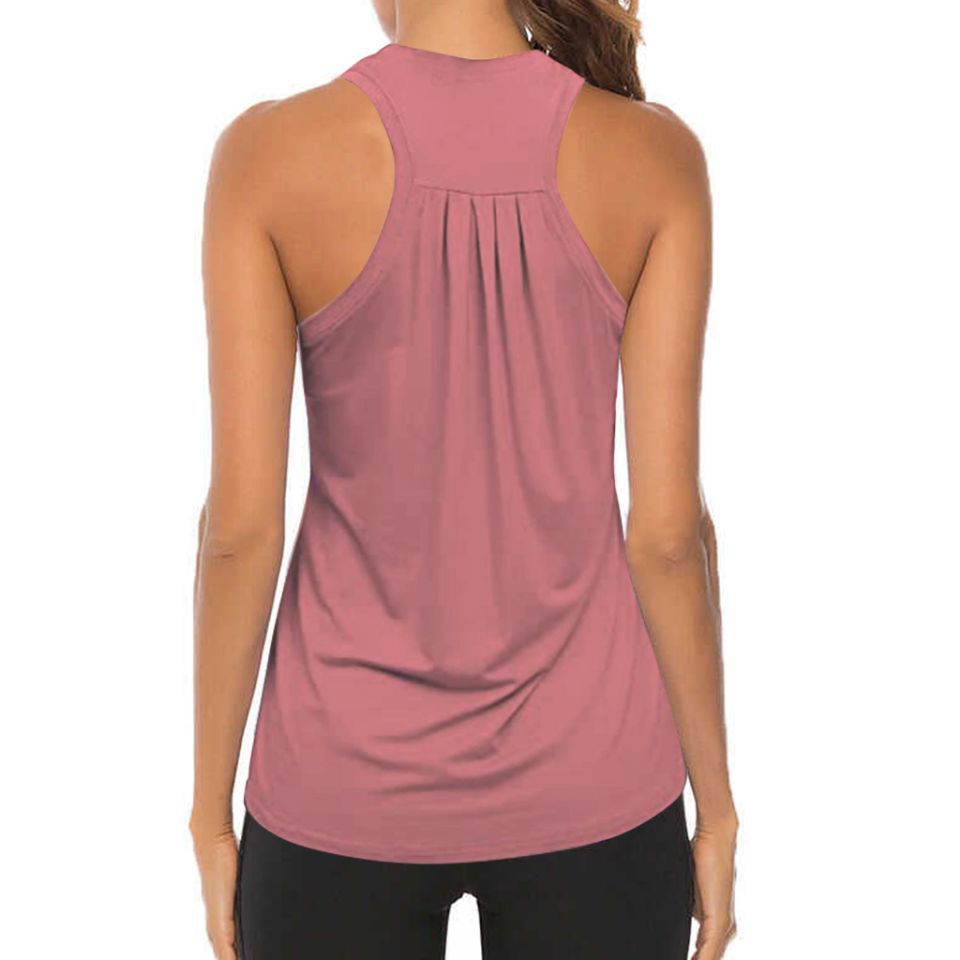 2023 Amazon summer new women's clothing European and American yoga sports vest women's fitness top sports T-shirt