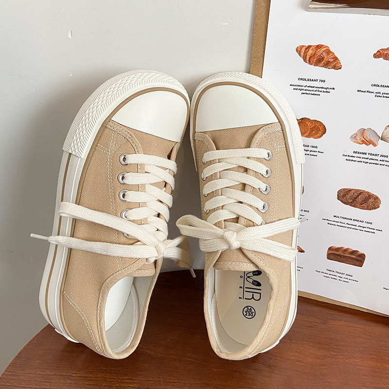 Spring 2022 ins All-match Korean-style Canvas Women's Shoes Thick Sole Retro Classic New Color Street Shoes