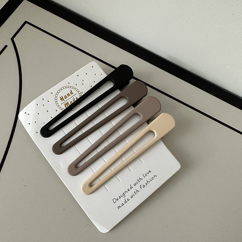 Curry Farbe Haarnadel Kombination Retro Elegante Gebrochen Haar Pony Clip Entenschnabel Clip Haar Zubehör Textur Haarnadel Frauen Hohe Sinn_voghion.com