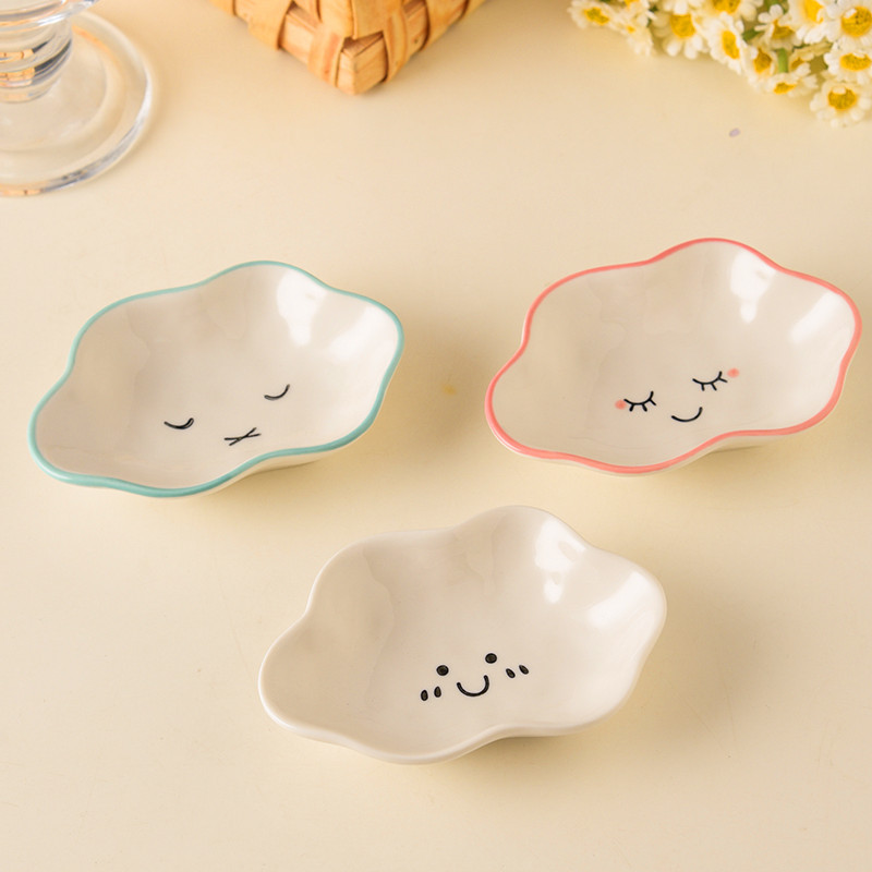 Cute ins fengyunduo flavor dish cute creative shape dish household seasoning sauce soy sauce ceramic small dish