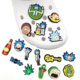 Rick and Morty Cartoon Cute Hole Shoes Shoes Flower Decorative Buckle PVC Soft Glue Funny Anime Garden Shoes Shoe Buckle