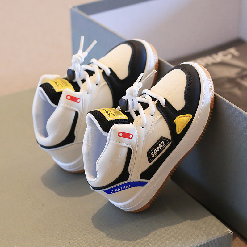 Children's sports shoes 2024 spring boys casual shoes high-top girls shoes soft bottom baby shoes a generation of hair