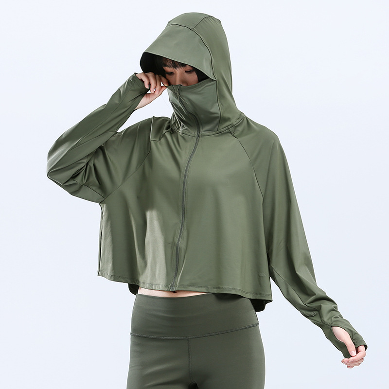 Outdoor Sun Protection Clothing Women's Black Glue Sun Protection Clothing Original Yarn Ice Sense Sun Protection Clothing UV Protection Cape Shawl UPF50