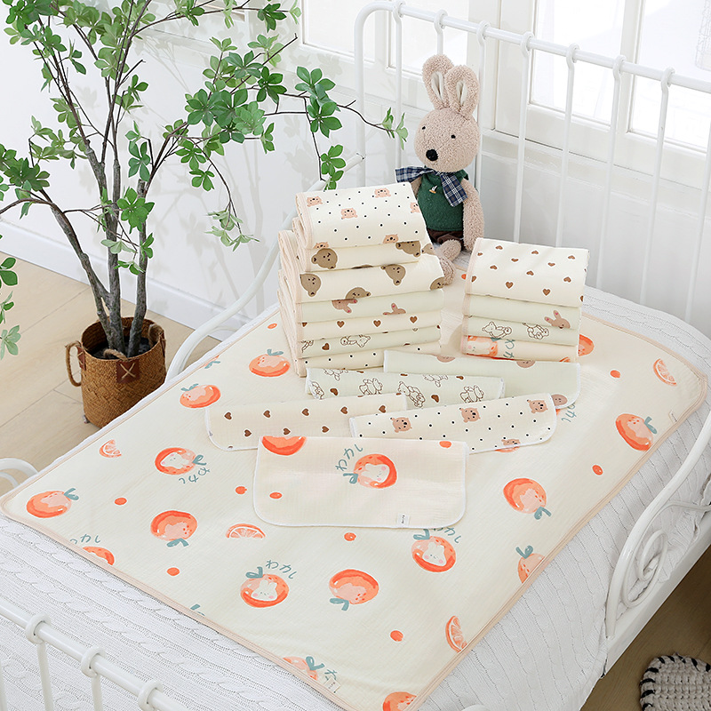 Baby waterproof diaper pad washable pure cotton waterproof breathable children's diaper bed sheet for the elderly girl aunt pad