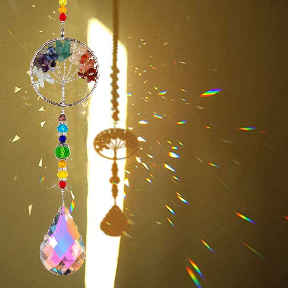 New Life Tree Crystal Lighting Pendant suncatcher Sun Catcher Car Pendant Amazon Pendant