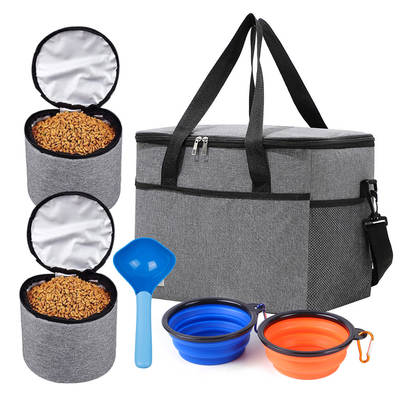 New portable bag dog supplies suit travel storage snack bag dog food bag pet dog supplies suit