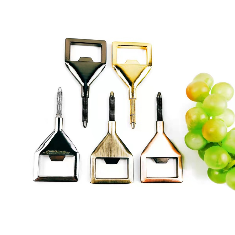 Amazon Creative Color Beer Bottle DIY Zinc Alloy Bottle Opener Wine Bottle Opener Wooden Handle Accessories in stock